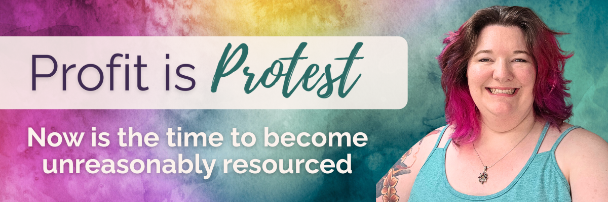 Colorful banner with smiling woman and motivational text.