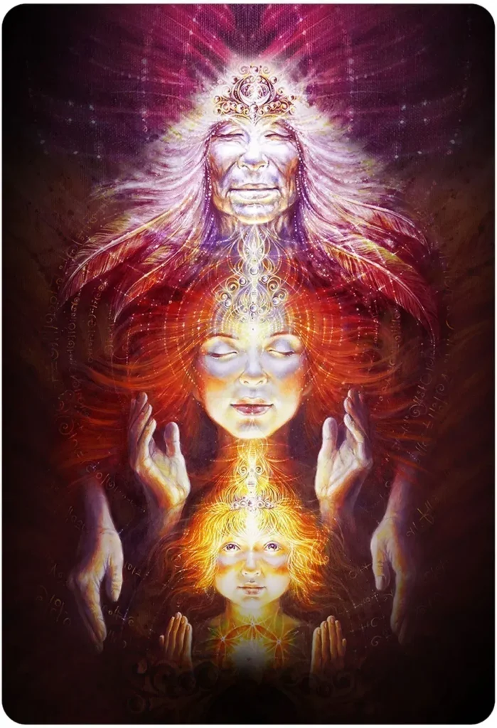 Spiritual transformation through generational wisdom artwork